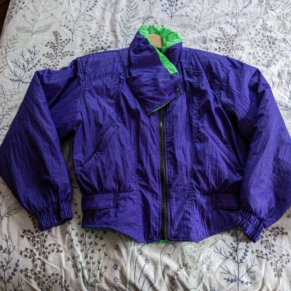 Vintage Obermeyer Ski Jacket Purple and Green